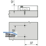 BLUM BLUMOTION Kreuzadapterplatte, Kunststoff RAL 7036 platingrau