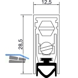 Trdichter T017, einseitig, Aluminium natur, Lnge 930 mm