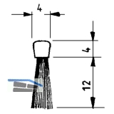 Dichtungsbrsten ohne Montageprofil, 4 x 4 x 16 mm