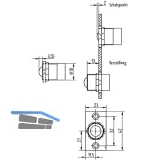 Trkontakt 10405 verstellbar, 25 V AC/DC, Anschlusskabel 250 mm, Schaltstrom 1 A