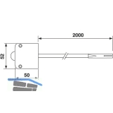 Trkontaktschalter 230 V, 2000 mm Leitung mit codiertem Mini-Stecker