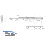 ACCURIDE 5321-60 Kugelkfigfhrung - berauszug, L 700 mm Stahl chromatiert