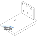 Universal-Schwellenhalter EIFEL T, 70-80 mm, Kunststoff schwarz