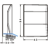 CAMAR Abdeckkappe 807 links, fr Unterschrankaufhnger 807, Kunststoff silber