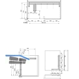 VAUTH-SAGEL PREMEA WACO Artline Eckauszug li., KB900, silber/MDF grau/Glas sat.