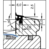 Verglasungsdichtung ACA 6008 fr Holzfenster, Kunststoff rustikalbraun