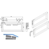 Wandkonsole - Handtuchhalter, Hhe 200 mm, Tiefe 480 mm, chrom glanz