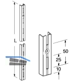 Classic Wandschiene 10000, einreihig, Lnge 500 mm,Stahl wei (hnlich RAL 9003)