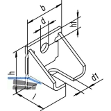 Winkelbefestigung Helm Agrar 604 W, einfach