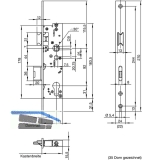 Fluchttrschloss WILKA 6668, 2-flgelig, Funktion E, DM 35,universal, EN179/1125