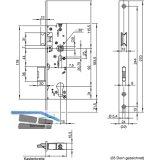 Fluchttrschloss WILKA 6678, 2-flgelig, Funktion B, DM 35, rechts, EN179/1125