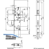 Fluchttrschloss WILKA 6677, 1-flgelig, Funktion B, DM 35, links, EN 179/1125