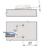 BLUM Winkelkeil, kreuzform, -5 Schraubversion, Distanzstrke: 6 mm