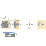 HETTICH PRESTIGE 2000 Zylinder-Fallenschloss Z23, 18, 45741
