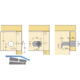 HETTICH PRESTIGE 2000 Zentralverschluss, 18, Zinkdruckguss