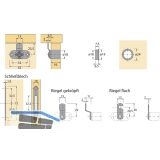 HETTICH PRESTIGE 2000 Zylinder-Hebelschloss Z23 Set, 18, 78020
