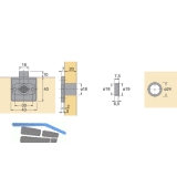 HETTICH PRESTIGE 2000 Zylinder-Kastenschloss Lade Z23, 18, 72300