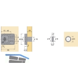 HETTICH PRESTIGE 2000 Zyl.-Kastenschloss Z23 variabel, 18, 79736