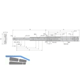 ACCURIDE 3832SC Kugelkfigfhrung - Vollauszug, L 300 mm, Stahl chromatiert
