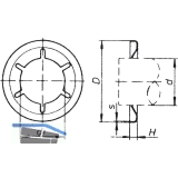 Achsenklemmring ohne Kappe 8 mm Federstahl brniert