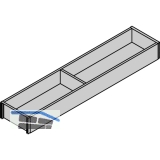 BLUM AMBIA-LINE Schubkastenrahmen schmal, NL550mm, B100mm, Nebraska Eiche