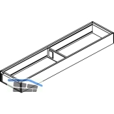 BLUM AMBIA-LINE Schubkastenrahmen schmal, NL550mm, B100mm, Stahl Seidenwei