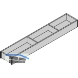 BLUM AMBIA-LINE Schubkastenrahmen schmal, NL600mm, B100mm, Nebraska Eiche