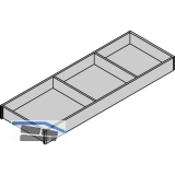 BLUM AMBIA-LINE Schubkastenrahmen breit, NL650mm, B200mm, Nebraska Eiche