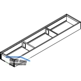 BLUM AMBIA-LINE Schubkastenrahmen schmal, NL650mm, B100mm, Stahl Oriongrau