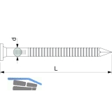 Ankernagel 4.0x 50 verzinkt mit Zulassung (Kammnagel)
