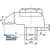 BEAM CLAMP BA2G12 Stahltrgerklemme M12 Sphaeroguss feuerverzinkt mit Zulassung