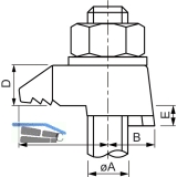 BEAM CLAMP BB2G16 Stahltrgerklemme M16 Sphaeroguss feuerverzinkt mit Zulassung