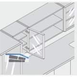 BLUM CLIP top Alurahmenscharnier 95, mit Feder, gerade