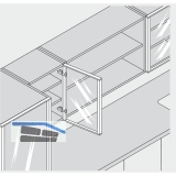 BLUM CLIP topAlurahmenscharnier 95, mit Feder, 9,5mm gekrpft