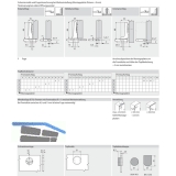 BLUM CLIP top Glastrscharnier 94, 18mm gekrpft, mit Feder, Schrauben