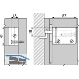 BLUM Schrankaufhnger, wei, rechts, Tragkraft 130 KG, Kunststoff/Stahl