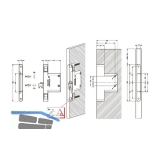 CAMAR Wangenhngebeschlag 821/12, links, Stahl verzinkt/Zamak