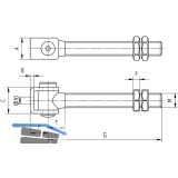 Anschweitorband lang, Lnge 160 mm, Stahl verzinkt