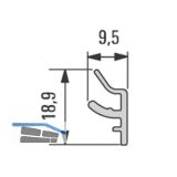 Design Alu-Zwischenlamelle 5000 mm, Edelstahl Effekt