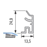 Design Alu-Sockelprofil unten 5000 mm, Edelstahl Effekt