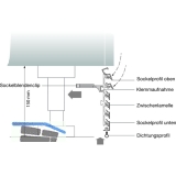 Design Alu-Zwischenlamelle 5000 mm, Edelstahl Effekt