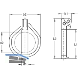 DIN11023 10x 45 verzinkt Klappstecker