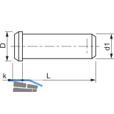 DIN1444 12H 11x32 blank Bolzen mit Kopf ohne Splintloch