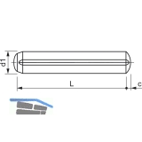 DIN1473 3x 30 Edelstahl A1 1.4305 Zylinderkerbstift