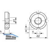 DIN1804W M40x1.5 blank Nutmutter mit Feingewinde