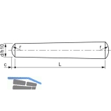 DIN 1B 2x 24 Toleranzfeld h10 1.4305 Kegelstift gedrehte Ausfhrung