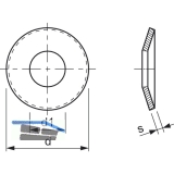 DIN2093 20.0x10.2x0.5 Federstahl phosphatiert und gelt Tellerfeder