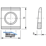 DIN 434 M16 Edelstahl A4 Scheibe fr U-Trger Neigung 8 %