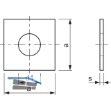 DIN 436 M20 blank Vierkantscheibe fr Holzkonstruktionen