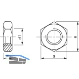 ISO8675 M 8x1 Edelstahl A2 flache Feingewinde-Sechskantmutter (DIN 439-2)